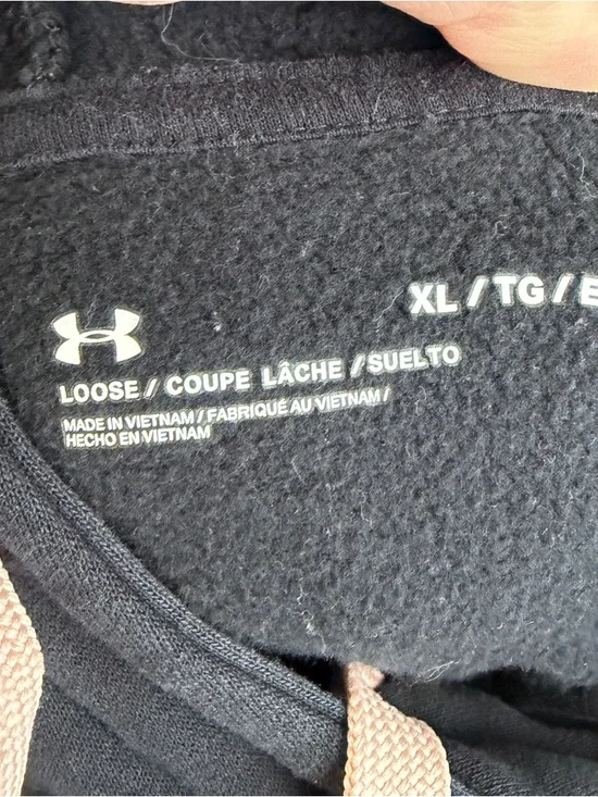 Under Armour loose black logo hoodie size XL - Picture 4 of 7